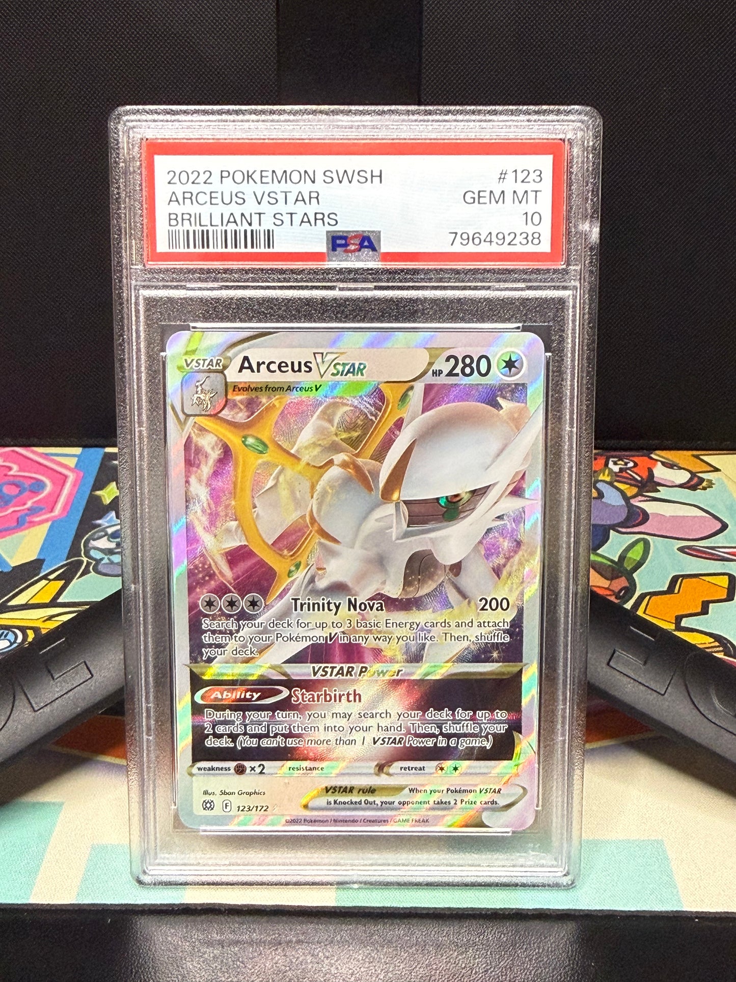 PSA 10, 2022 POKEMON SWSH
ARCEUS VSTAR
BRILLIANT STARS