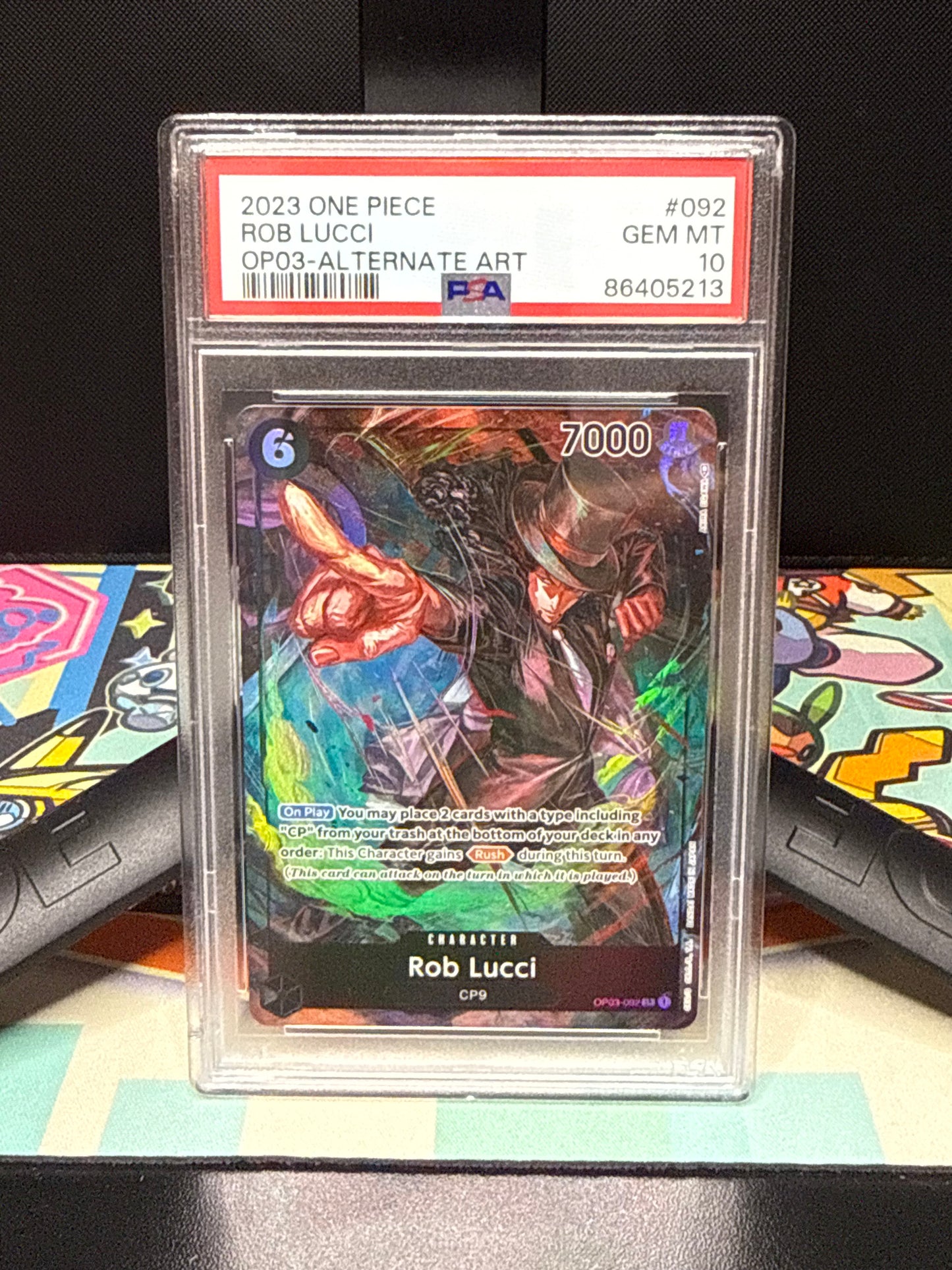 PSA 10, 2023 ONE PIECE
ROB LUCCI
OP03-ALTERNATE ART