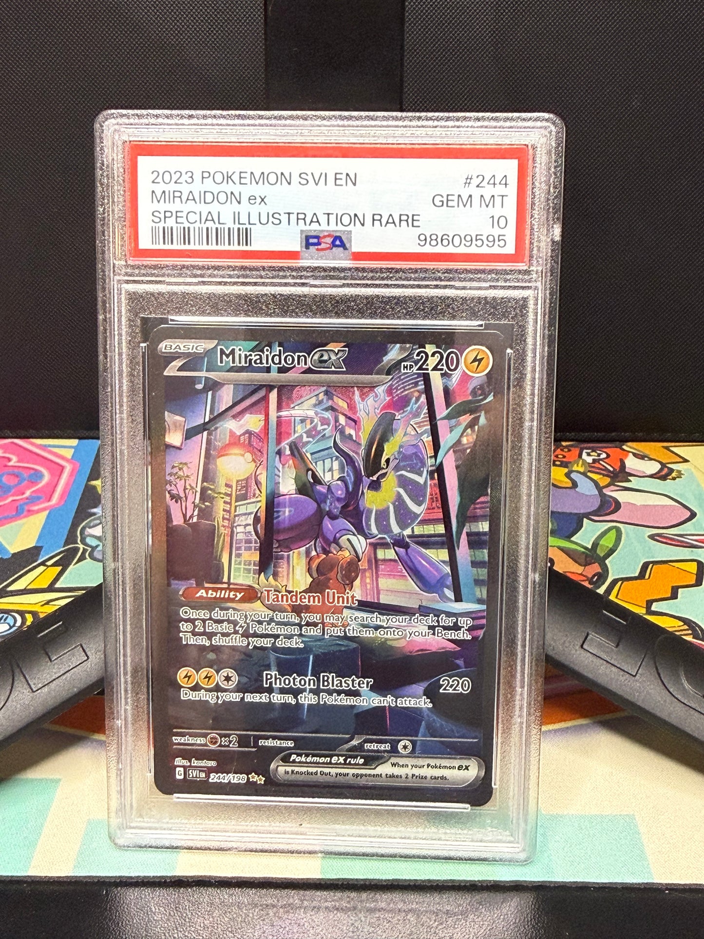 PSA 10, 2023 POKEMON SVI EN
MIRAIDON ex
SPECIAL ILLUSTRATION RARE
