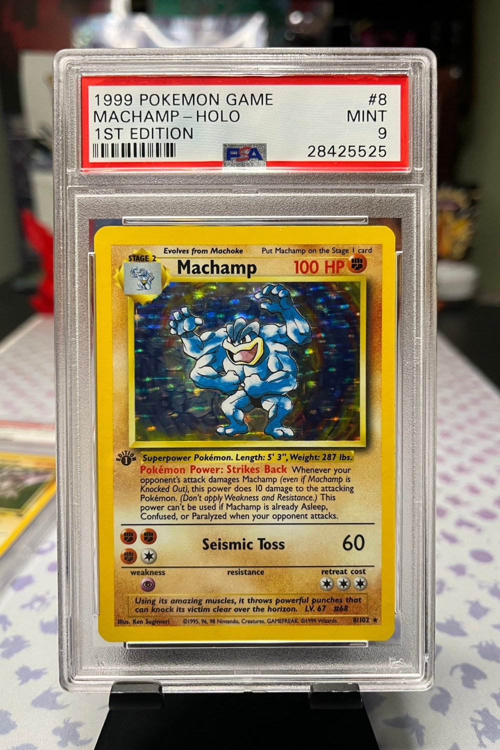 PSA 9 1999 Machamp - Holo 1st Edition