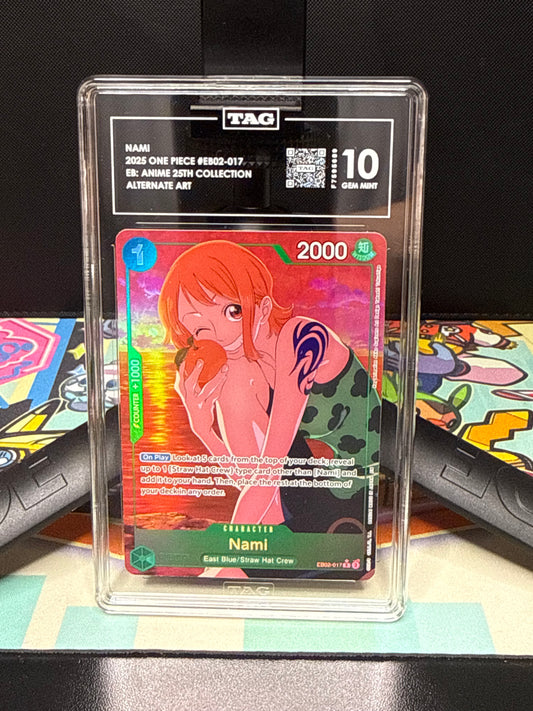 TAG 10, NAMI
2025 ONE PIECE #EB02-017.-EB: ANIME 25TH COLLECTION
ALTERNATE ART