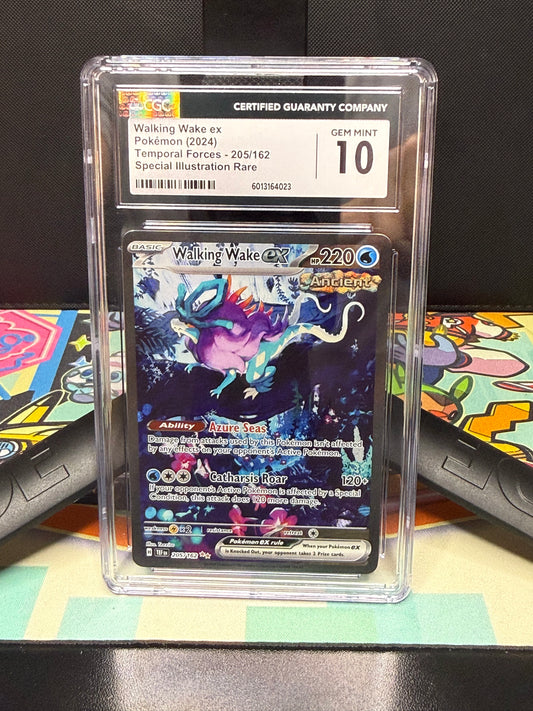CGC 10, Walking Wake ex
Pokémon (2024)
Temporal Forces - 205/162
Special Illustration Rare