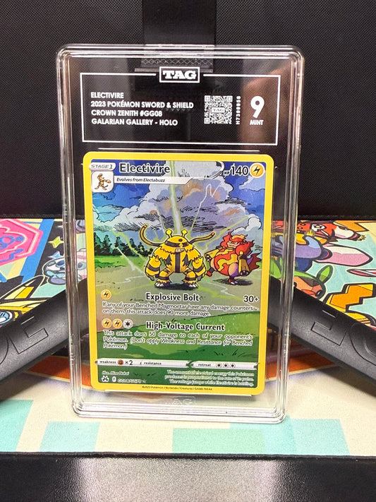 TAG 9, ELECTIVIRE
2023 POKÉMON SWORD & SHIELD
CROWN ZENITH #GG08
GALARIAN GALLERY - HOLO