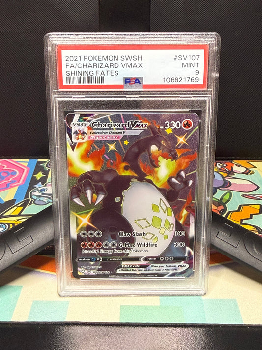 PSA 9, 2021 POKEMON SWSH FA/CHARIZARD VMAX
SHINING FATES