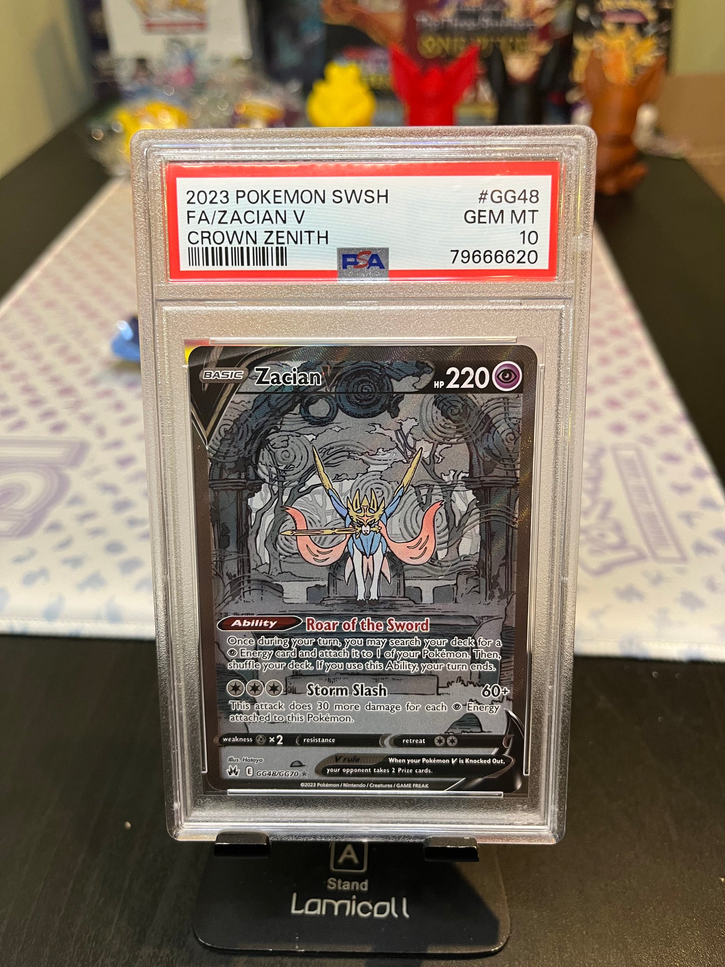 PSA10 2023 Pokemon SWSH Crown Zenith Zacian V GG48/GG70