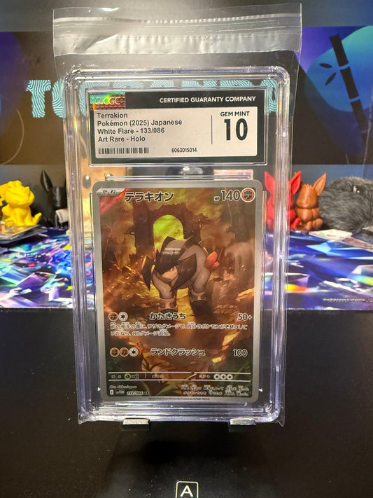 Terrakion 133/086 White Flare (Japanese) CGC 10